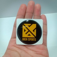 Flexible resin embossed sticker Emblem with Bren Esport logo
