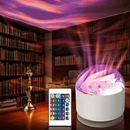 LED 夜燈白色北極光投影燈遙控器 16 色 USB 插件適用於兒童房裝飾和睡眠燈