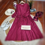 Annabelle Big Size Baby Doll Midi Dress