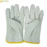 LONTIME Labor Gloves, Thick Wear Resistant Welding Gloves,  Short Cowhide Security Protection