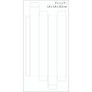 Custom Box Full color/Brand yourself size L x W x H = 1.8 x 1.8 x 12.1 cm