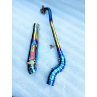 Kou mahachai Pipe 51mm canister conical open specs exhaust Pipe for Wave 125 Xrm 110/125 Wave 100/11