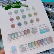 Milan flash Aurora 15 สี สีแฟลช สีเจล เล็บเจล