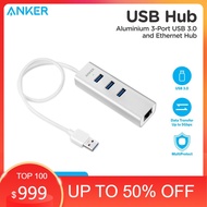 Ws27p USB Hub Anker Aluminum 3-Port 3.0 with Ethernet - A7514