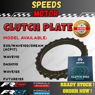 100% ORIGINAL CLUTCH PLATE DISC EX5 WAVE100 DREAM(ACP17) WAVE110 DASH110 WAVE125 FUTURE125 HIGH QUAL