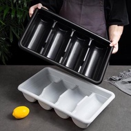 4 Compartment Cutlery Tray Black Cutlery Box