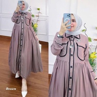 JESSY ACC ZAFIRA MIDI DRESS WD RAYON TWILL LD 110 CM PB 140 CM FULL KANCING Gamis Midi Busui Baju Gamis Wanita Terbaru 2023 Gamis Dress Wanita Simple Gamis Jumbo Gamis Dress Melar Gamis Kondangan Pusat Grosir Pakaian Dewasa Terlaris BEST SELLER