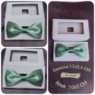 HIJAU Sage green bow tie sage green