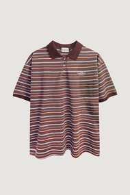 KINS 19 STUDIO |  DAILY GLOW STRIPE POLO เสื้อโปโลคินส์ [KN136]
