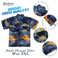 Zenture Adult Hawaii Beach Shirt Hawaii Shirt Baju Hawaii Dewasa Summer Beach Style Collection