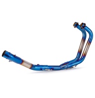 [YOSO] ท่อไอเสียรถจักรยานยนต์ R3ระบบเต็มรูปแบบดัดแปลงหนีท่อส่วนหัวด้านหน้าแบบสลิปบนท่อไอเสียสำหรับ Y