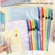 A4 A5 and B5 PVC Zipper File Transparent Bag Document File Zip File School and Office Stationery