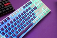 87 Key PBT Seamless Doubleshot Pudding Keycap Set - Purple/White (Ducky)