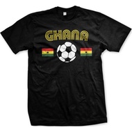Ghana Flag Soccer Ball - Ghanaian Pride Country Colors Mens T-shirt