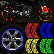 RL 【HW】16Pcs Wheel Decal Stripe Lots Reflective StripsMotorcycle Tape Sticker Rim Car