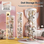 90/150cm Doll Storage Bucket Plush Toy Storage Box Toy Organizer Zipper Style Transparent PVCTube
