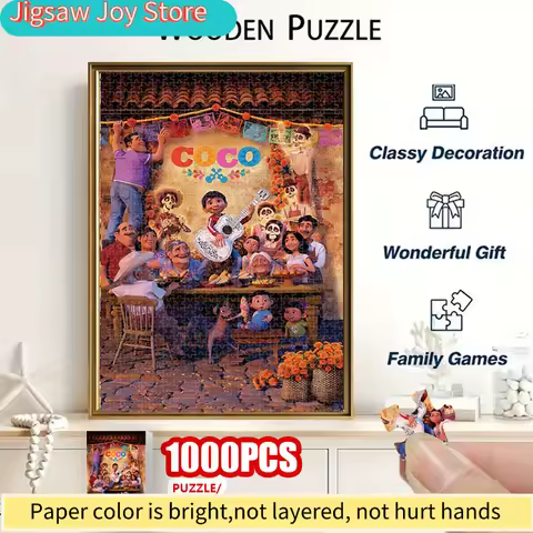 COCO 2017 ANIMATION MOVIE POSTER PREMIUM WALL ART PRINT SIZE 1000pcs Jigsaw Puzzle for Family-50.8x7