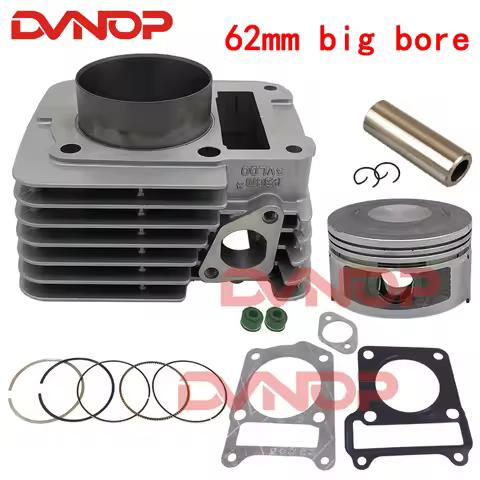 Motorcycle Cylinder Kit 62mm Big Bore For Yamaha YBR125 YBR 125 XTZ125 YB125Z YBR XTZ 125 185cc Modi