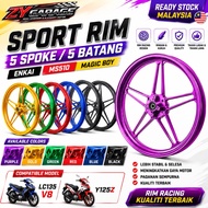 Yamaha LC135 V8 Y125Z Sport Rim 5 Spoke 5 Batang Enkai MS510 MS510 Magic Boy Rim Racing Purple Gold 