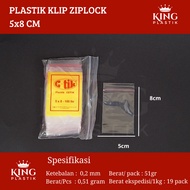 5X8 Ziplock Zipper Plastic Clips Size 5X8 cm @100 Sheets