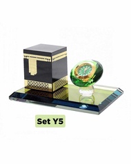 Hiasan kristal kreatif model Masjid Al-Aqsa konsol tengah hiasan dalaman diletakkan Di Dalam Rumah B