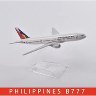 16cm Philippines BOEING Aircraft 777 B777 Diecast Metal Alloy Display Toy Decoration Collection Chil
