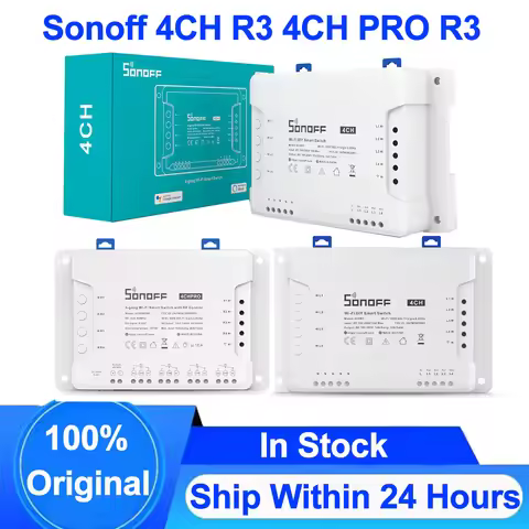 SONOFF 4CH R3 & 4CH PRO R3 4 Gang Wifi Smart Switch with RF Control self-locking interlock inching 3