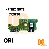 ORIGINAL FLEXIBLEE BOARD CHARGER CONNECTOR CHARGER CONNECTOR BOARD+C/C+MIC+HF INFINIX NOTE 7/X690