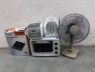 5件家庭電器 Toshiba 電飯煲 迷你Deer 暖風機 Famous 焗爐 全新Sanki 電磁爐+全新煲 Panasonic 風扇 Toshiba cooker Mini Deer heater