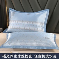 Kualiti tinggi lembut Hotel bantal sarung bantal Sarung bantal sutera ais tulen musim panas sepasang