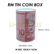 CLEAR STOCK - RM TIN COIN BOX | Metal Coin Box Medium