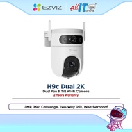 EZVIZ H9c WiFi 2K Dual-Lens Security Camera 3MP + 3MP Outdoor Pan Tilt CCTV Night Vision Smart Track