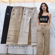 Nuri olshop bdg. allo culottes soft jeans Stretch fit XXLWanita