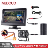 MJDOUD 4.3 Inch Truck Rear View with Monitor HD Reversing Camera 9-36V Night Vision Easy Installatio