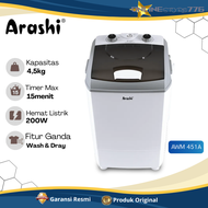 Arashi Mesin Cuci Mini Portable 4.5 Kg Arashi AWM 451A - GARANSI RESMI