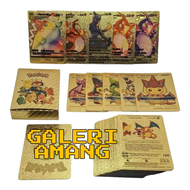 10Pcs Kartu Pokemon Emas Golden Pokemon Card. Seri Langka bahan tebal