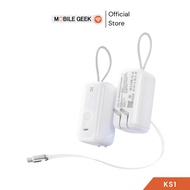 UKIKI รุ่น KS1 PowerBank 10000mAh PD45W ชาร์จเร็ว มีสาย Type-C ในตัว จอDigital ชาร์จ Laptop ได้ Mini