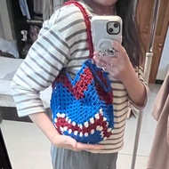 手作拼色菜籃同蔡依林的菜籃子