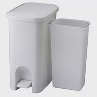 日本RISU｜(H&amp;H系列)二分類防水垃圾桶 25L 淺灰色