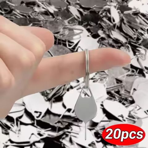20Pcs Sim Card Tray Removal Eject Pin Key Tool Stainless Steel Open Needle for IPhone Samsung Xiaomi