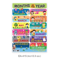 A4 Plastic Poster Months Of The Year EA-415