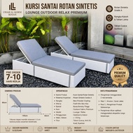 Synthetic Rattan Lounge Chair Rattan Lounge Outdoor Relax Premium White Grey Color | Beach Chair Typ
