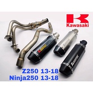 Akrapovic Long Exhaust Kawasaki Ninja250 / Z250 Full System Piping Manifold Stainless Steel Accessor
