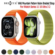 Beiziye Nylon Loop For IWatch Band Series 11 10 Ultra 3 2 49mm 46mm 42mm Belt Bracelet IWatch Strap