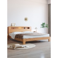 Bailos Nordic Solid Wood Bed Bedroom 1.8m Oak Bed Modern Simple 1.5m Main Bed Double Bed Furniture