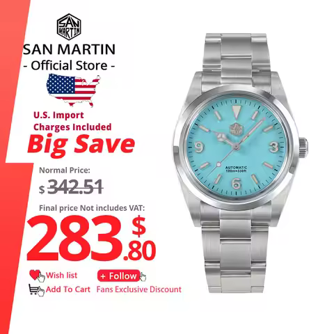San Martin 36mm Men Watch Explore Series Fashion Luxury Couples Sport Watch Automatic Mechanical Sta