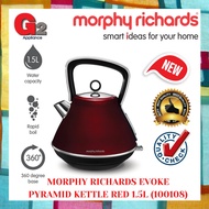 Morphy Richards (New Model) Evoke Pyramid Kettle Red 1.5L (100108) - Morphy Richards Warranty Malays