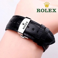 Rolex Strap Genuine Leather Men Women Butterfly Buckle Daytona Black Green Blue Water Ghost Log Univ