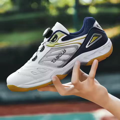 2025 TABOLU Professional Badminton Shoes Lightweight Anti-Slippery Training Shoes with Quick Lace Kn