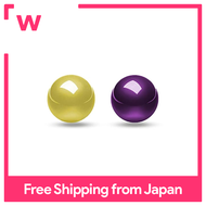 Perixx PERIPRO-303 X2C Replacement Trackball Set of 2 PERIMICE-517/717/520/720 Replacement Balls Compatible with Logitech/M575/M570/ELECOM Trackball Mouse - Gloss Finish - Purple, Yellow 2 color set [Item].